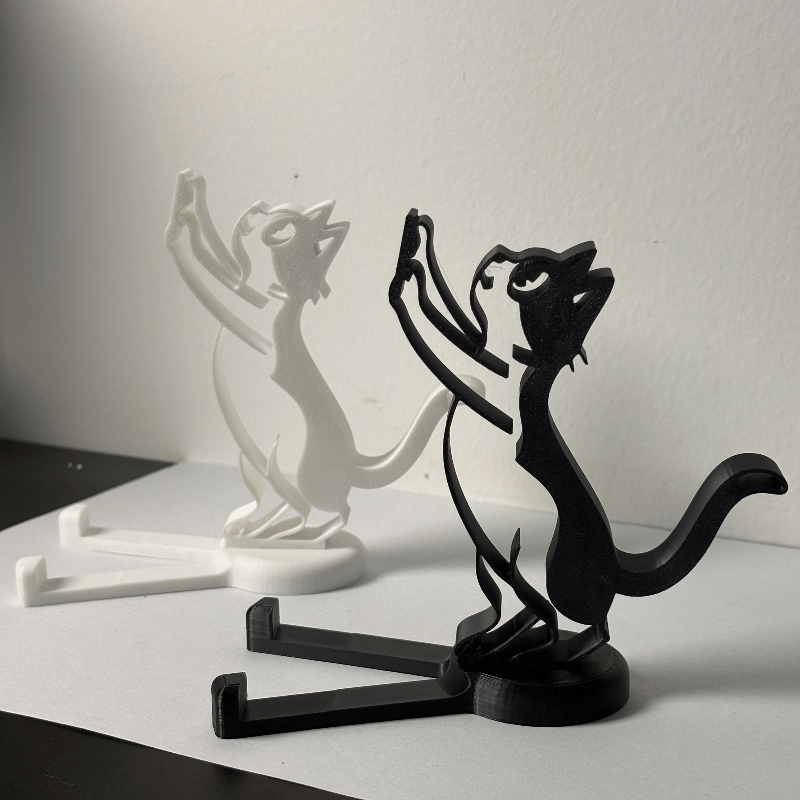 Useful Tablet Accessories - Penyangga Ponsel Bentuk Kucing Minimalis, Dudukan