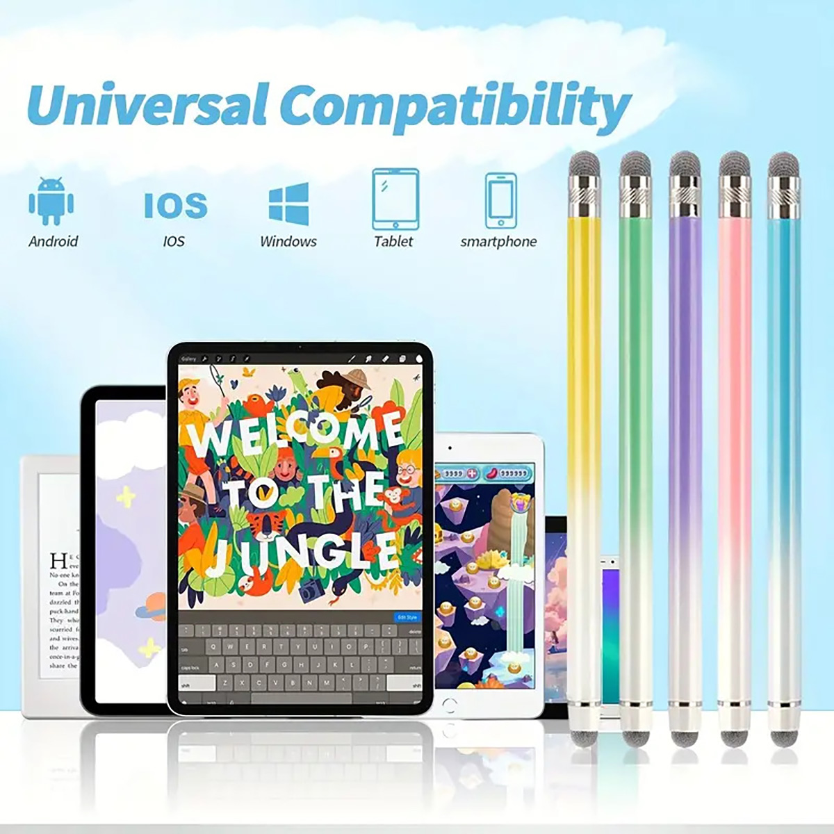 Tablet Pencil Accessories - 1 Paket Pena Sentuh, Cocok untuk