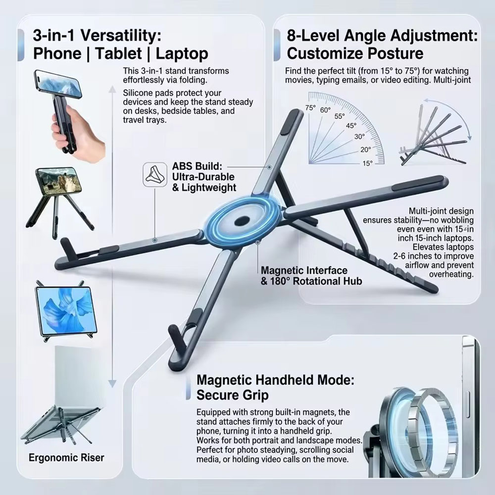 Penyangga Ponsel Magnetik Port - Tablet Ipad Accessories ulasan dan harga