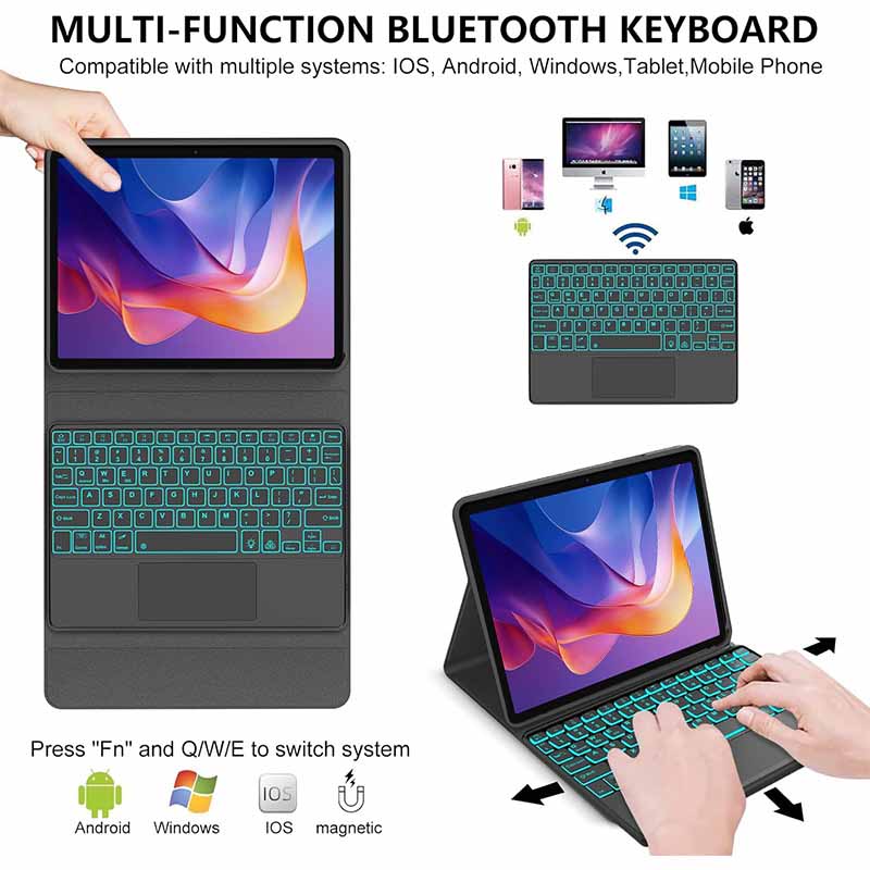 Casing Keyboard Lampu Latar Se - Bluetooth Trackpad ulasan dan harga